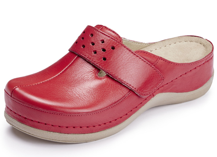 Sandaletter & slip in-skor - Slip-in-skor från ELENA EDEN med kardborreknäppning, i storlek 036 till 041, i färg RÖD Utsikt 1