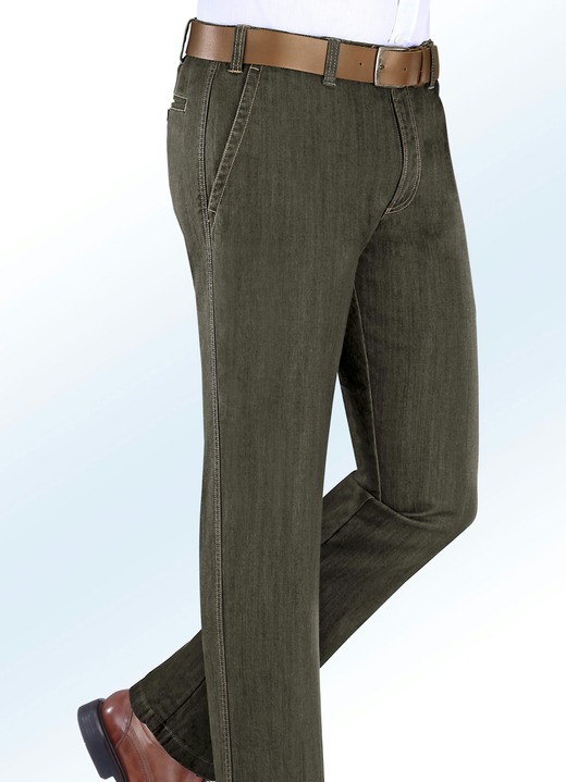 Jeans - Termojeans med resårlinning i 5 färger, i storlek 024 till 064, i färg OLIV Utsikt 1