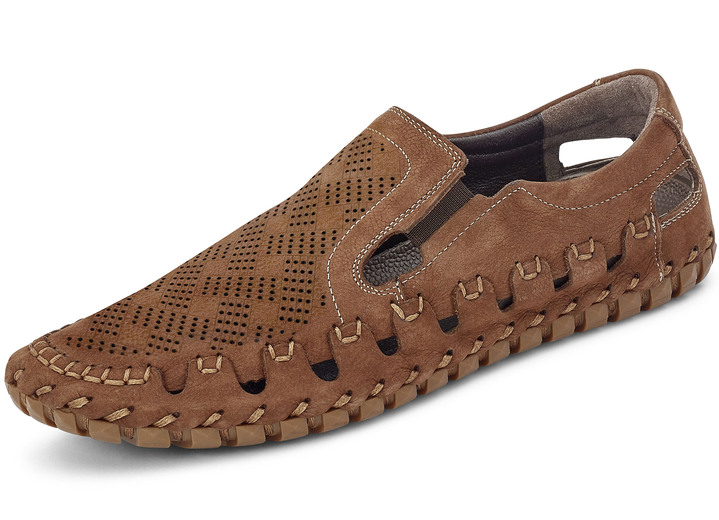 Loafers & snörskor - Gemini loafers i avslappnad design, i storlek 040 till 046, i färg COGNAC Utsikt 1