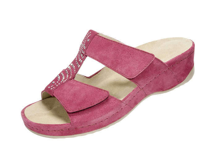Sandaletter & slip in-skor - Kardborrspantolett i äkta läder, i storlek 036 till 042, i färg BÄR Utsikt 1
