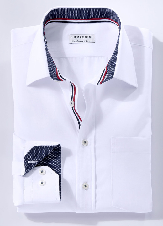 Businesskjortor - Skjorta i 4 färger med bröstficka, i storlek 038 till 048, i färg VIT Utsikt 1