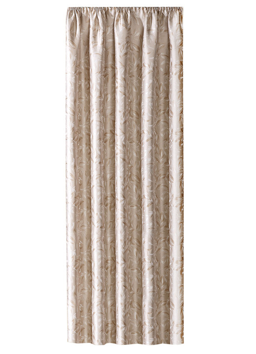 Klassisk - Underbar singelhalsduk med bladmotiv, i storlek 358 (145x140 cm) till 456 (245x140 cm), i färg NATUR Utsikt 1
