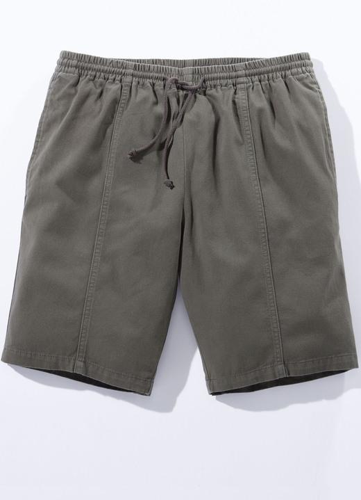 Shorts & bermudashorts - Sköna pull-on shorts i 4 färger, i storlek 048 till 060, i färg OLIV Utsikt 1