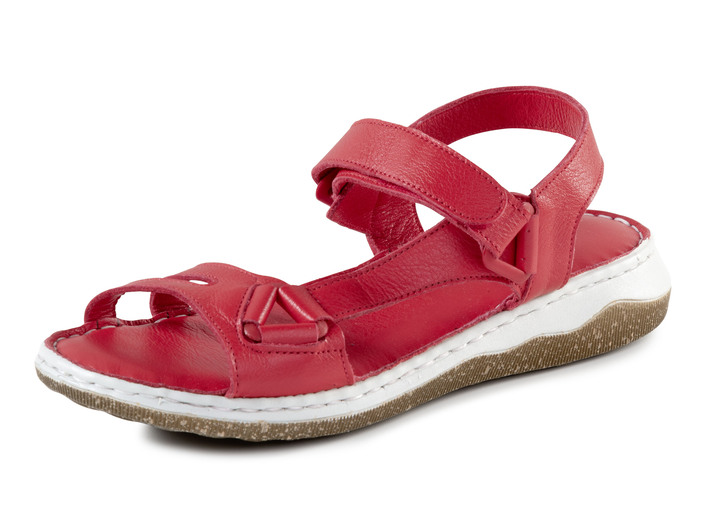 Elena Eden - ELENA EDEN sandal av mjukt nappaläder, i storlek 036 till 042, i färg RÖD Utsikt 1