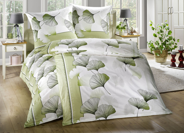 Påslakanset - Sängkläder från Biberna, i storlek 112 (80x80 cm + 135x200 cm) till 115 (80x80 cm + 155x220 cm), i färg GRÖN Utsikt 1