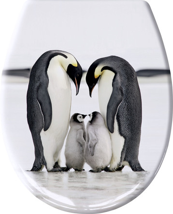 Toalettsits med pingvinmotiv