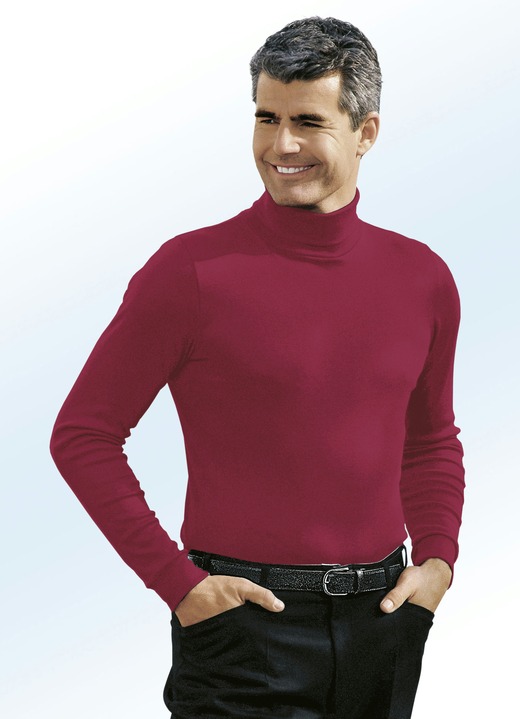 Sweatshirts - Turtleneck i 10 färger, i storlek 046 till 062, i färg VIN, RÖD Utsikt 1