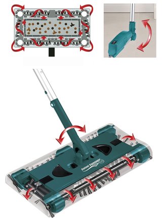 Swivel Sweeper – sladdlös batteridriven borste