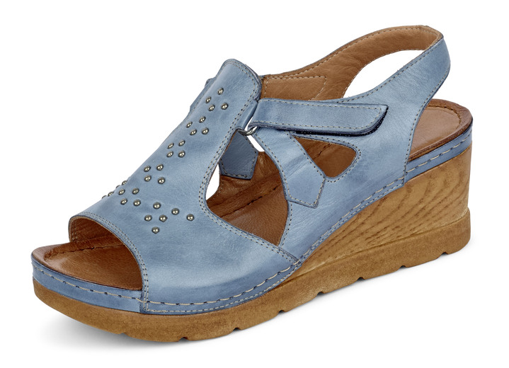 Sandaletter & slip in-skor - Sandaler med nitar, i storlek 037 till 042, i färg JEANS