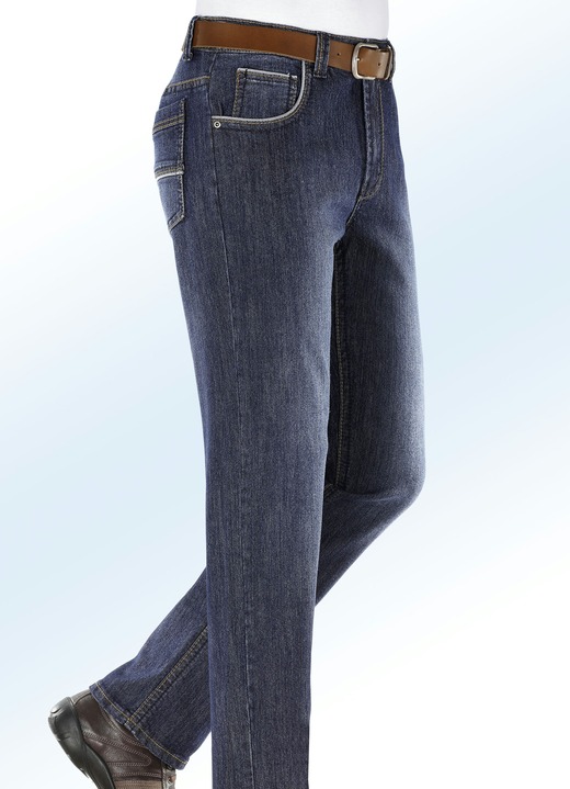 - Jeans med fashionabla detaljer i 3 färger, i storlek 024 till 060, i färg JEANS BLÅ Utsikt 1