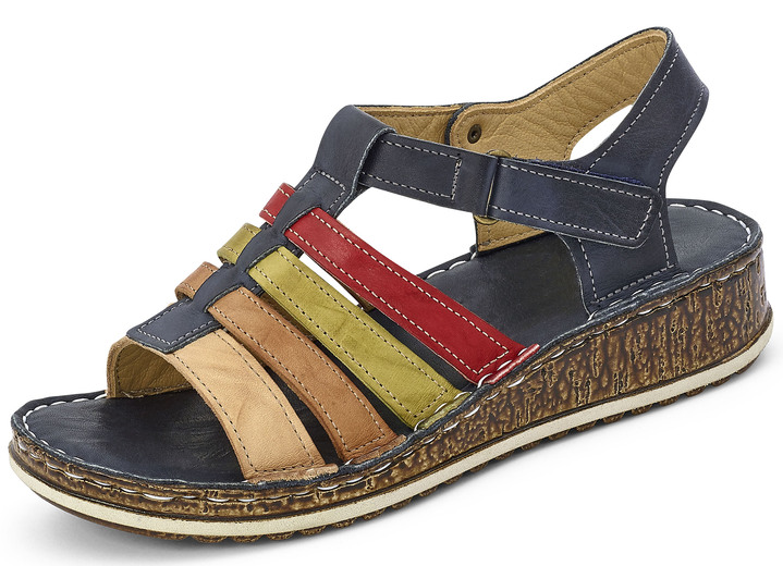 Sandaletter & slip in-skor - Gemini sandaler med remmar med praktisk kardborreband, i storlek 036 till 042, i färg MARIN FÄRGERIGT Utsikt 1
