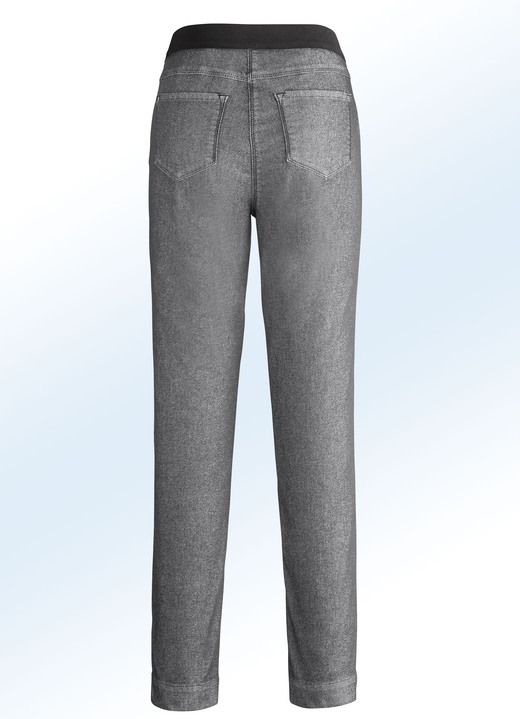 - Superbekväma powerstretch-jeans med speciell linningsbearbetning, i storlek 018 till 052, i färg MEDELGRÅ Utsikt 1