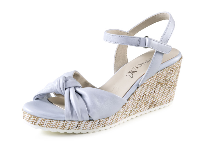 Sandaletter & slip in-skor - Caprice sandal av mjukt nappaläder, i storlek 036 till 042, i färg BLEU Utsikt 1