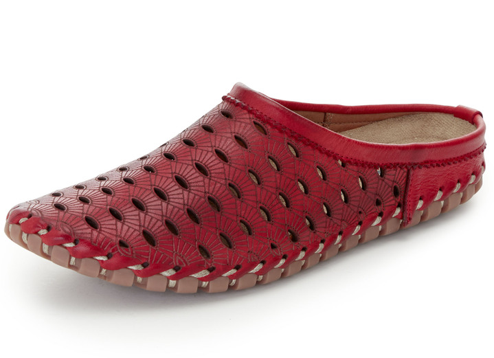 Sandaletter & slip in-skor - Slip-in-skor från Gemini med luftig perforering, i storlek 036 till 042, i färg RÖD Utsikt 1