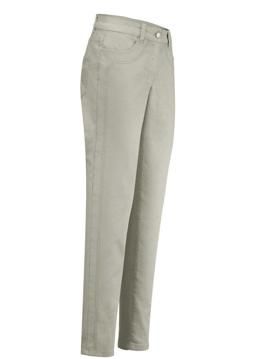Byxor med resårlinning - Power-stretch-jeans, i storlek 017 till 092, i färg KAKI Utsikt 1