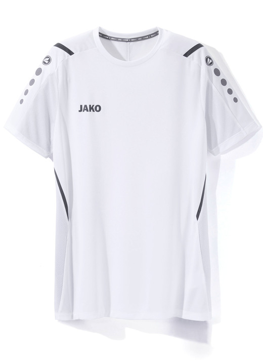 Sport- & fritidsmode - T-shirt från “Jako” i 4 färger, i storlek 3XL (58/60) till XXL (56), i färg VIT Utsikt 1