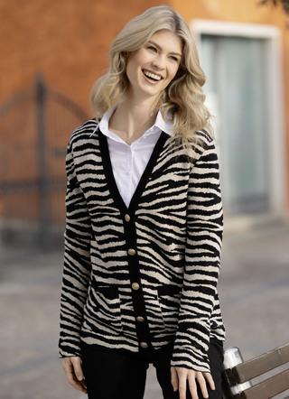 Cardigan i jacquarddesign