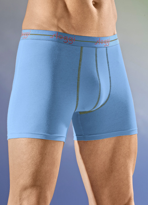 Underkläder för män - Tvåpack byxor med resår i midjan, i storlek 004 till 008, i färg 1X OLIV, 1X BLÅ Utsikt 1