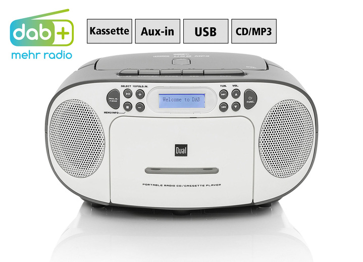 - CD boombox med DAB+ radio, i färg GRAU Utsikt 1
