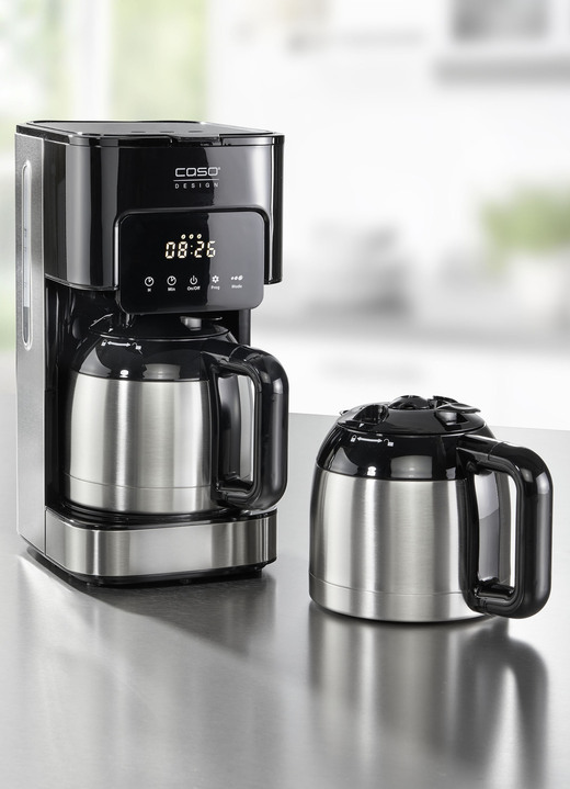 Elektriska köksapparater - CASO kaffemaskin med 2 dubbelväggiga termoskannor, i färg SVART-SILVER