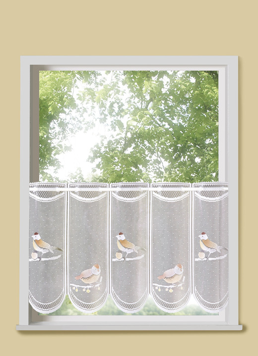 Korta gardiner - Handfärgad kort persienn med stånggenomdragning, i storlek 788 (H45xB 96 cm) till 858 (H60xW160 cm), i färg NATUR Utsikt 1